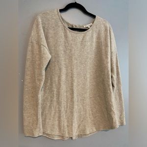 Long sleeve, button backed beige/nude top